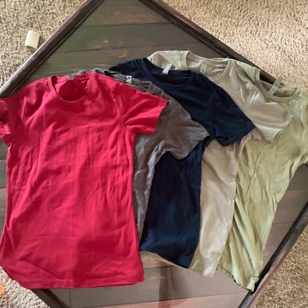 plain t-shirt lot/bundle -5 Next Level Apparel T’s
